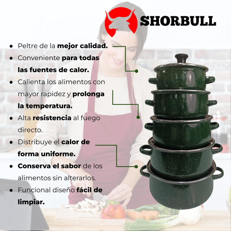 Ollas international 10pz verde Shorbull