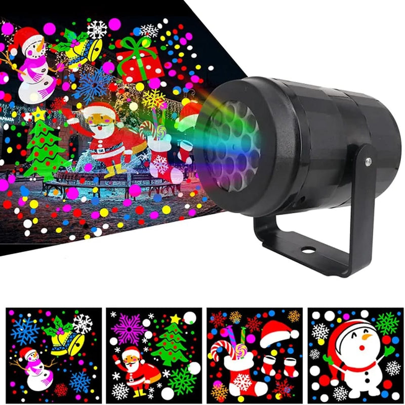 PROYECTOR DE FIGURAS NAVIDEÑAS RGB